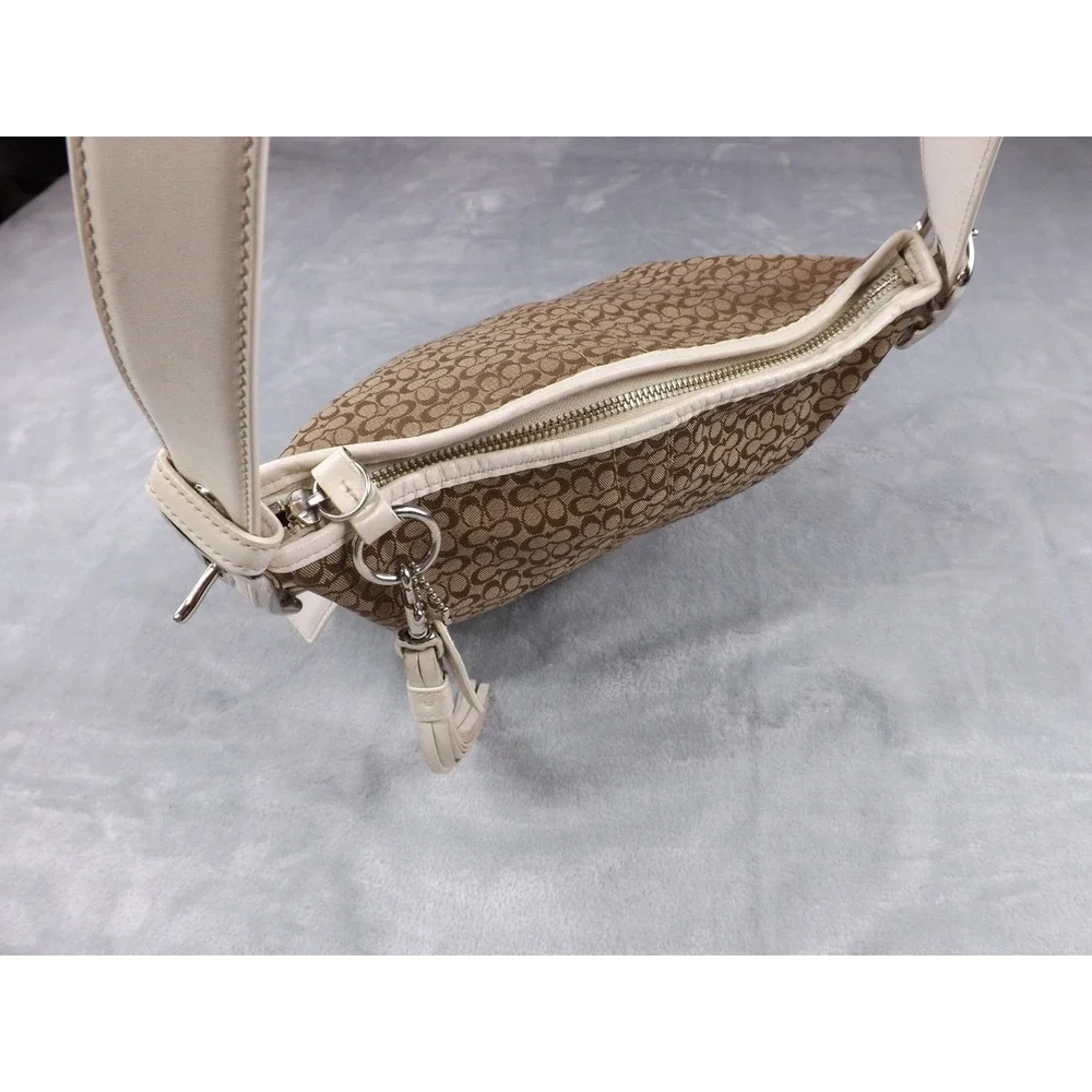 Coach Signature Leather Canvas Crossbody Bag Vintage Brown/Cream J0685-F10417 - Picture 6 of 16